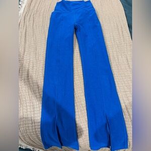 Beyond Yoga Electric Royal Blue Slit Flare Pant